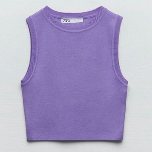 Zara - Basic Cropped Knit Top